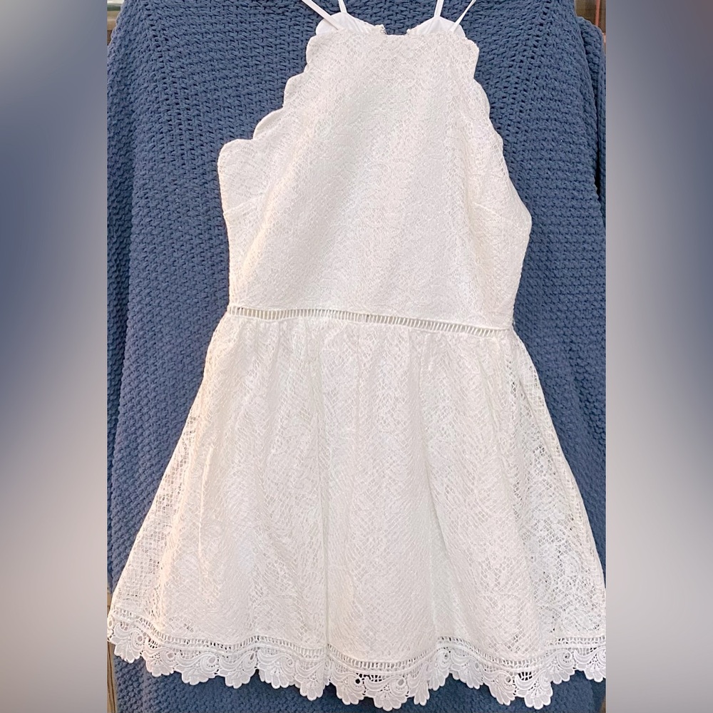 Just Me Ivory Lace Dress